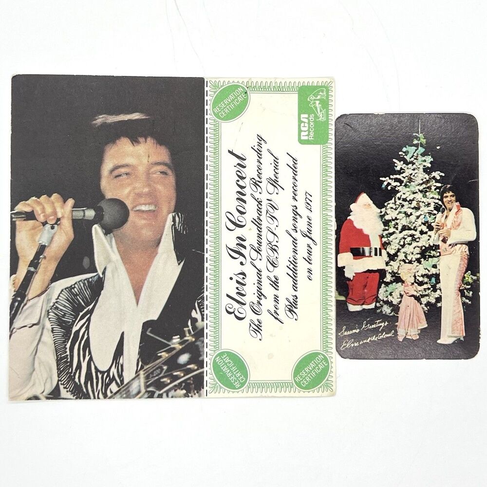 Elvis Presley In Concert 1977 Reservation Certificate +1978 Calendar RCA Records